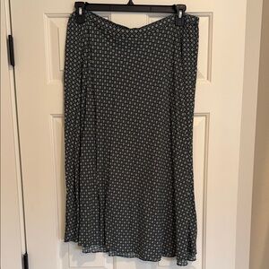 J. Jill Black and Cream A-Line Skirt